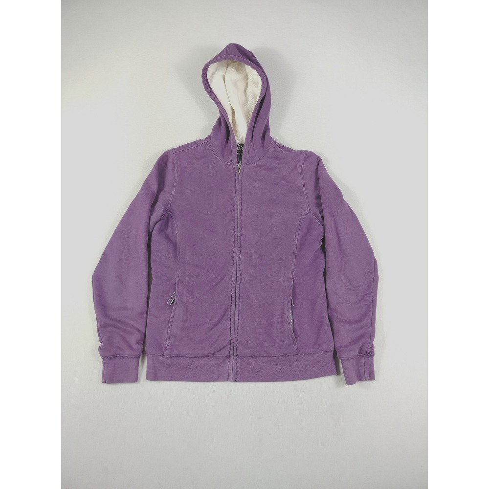 LL Bean Hoodie Women's XS Purple Fleece Lined Full Zip Sherpa Jacket Gorpcore
